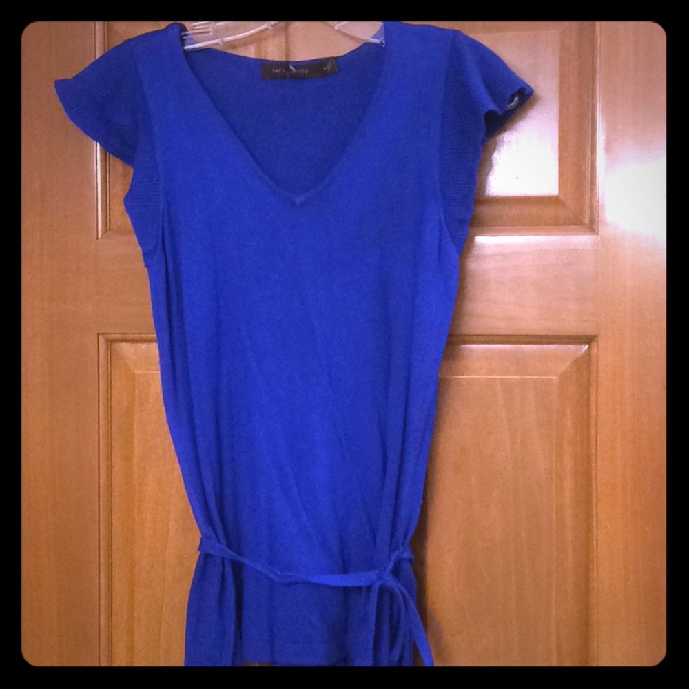 Blue cap sleeve sweater from The Limited